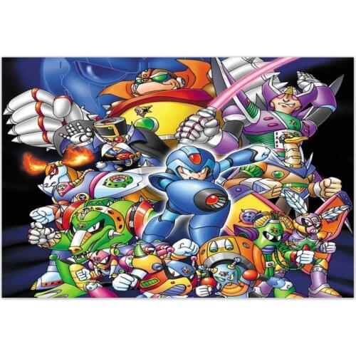 Custom High Quality Megaman Anime Painting Wall Canvas Poster Cloth Print DIY Fabric Poster 20x30cm,27x40cm