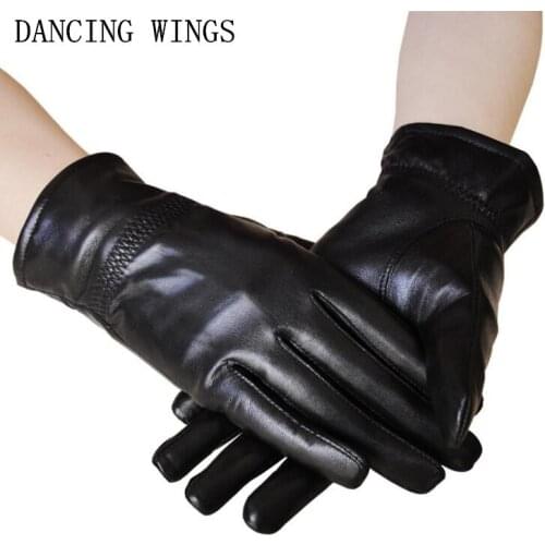 Hot Sale Men Women Genuine Leather Gloves Warm Sheepskin Mittens Casual Thermal Driving Unisex Mittens