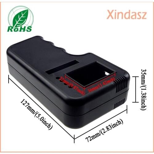 5pcs/lot plastic enclosure screen project enclosure box handheld plastic enclosure 127*72*35mm