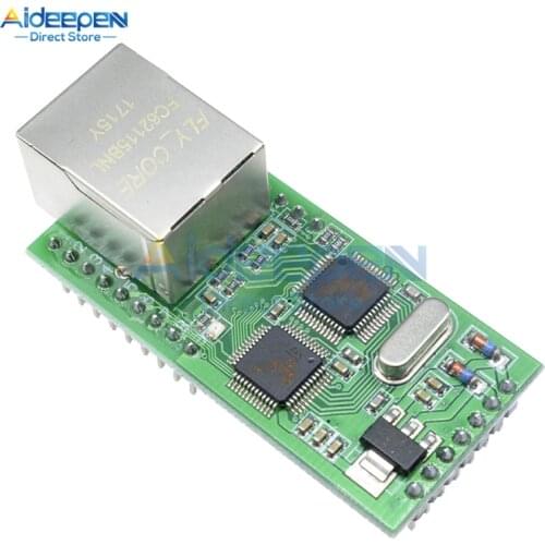 Ethernet to TTL RS232 Serial TTL to TCP / IP RJ45 Converter Transmission Module Expansion Board Module 3.3V 5V