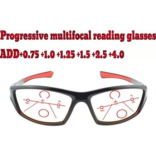 Progressive Multifocal Anti Blu Light Reading Glasses Foldable Frame Men Women High Quality +1.0 +1.5 +1.75 +2.0 +2.5 +3 +3.5 +4