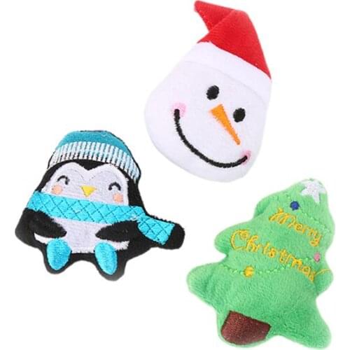 3Pcs Pet Christmas Toy Practical Durable Creative Pet Christmas Toy Plush Toy for Pets Pet Biting Toy for Cat Pet Dogs