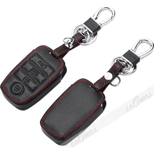 With Keychain PU Leather Remote Control Smart Auto Electric Car Key Case Bag for Kia K3 K5 Cerato Forte Sorento Rio Rio5 Optima