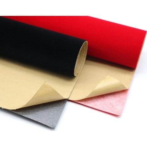 1m/2m/3m/5m/10m/20m Self Adhesive Flocking Velvet Fabric for DIY Sewing Jewelry Drawer Craft Upholstery Decor 45cm Width