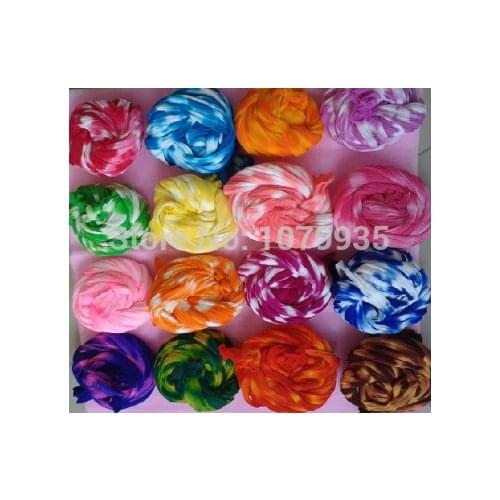 Free shipping wholesale 50pcs/lot 23Colors Mesh Flowers Materials Double Color Nylon Silk stockings flower For handmade gift