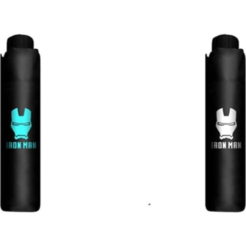 Disney Iron Man Manual Open Close florescent umbrella folding parasol adult children umbrella portable Windproof Travel Umbrella