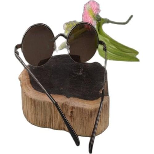 Old Shanghai Republic natural crystal glasses pure copper frame sunglasses