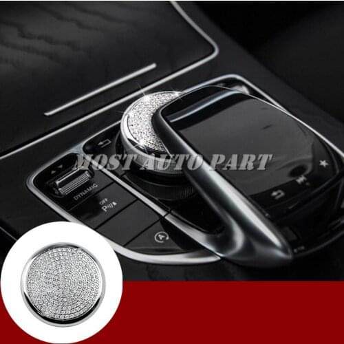 Rhinestone Style Console Multimedia Button Cover Sticker For Benz E Class W213 2017-2020 Car accesories interior Car decoration