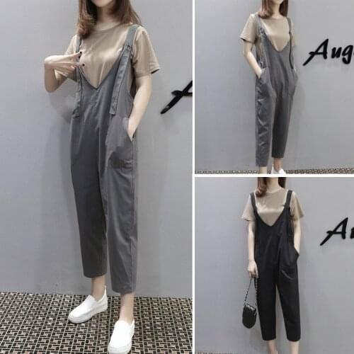 Loose Maternity Pants Pregnant Trouser Strap Belt Pants for Pregnant Women Overall Uniforms Jumpsuit Pregnancy Clothes Plus Size