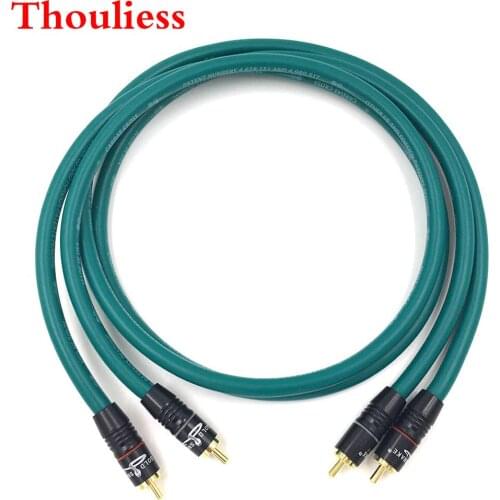Thouliess Pair HIFI Gold Plated RCA Audio Cable HIFI Double RCA Signal Line Rca High-end Cable for CARDAS CROSS