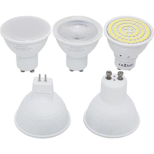 10pcs CE&RoHs LED Bulb MR16 GU10 Spotlight 2W 3W 4W 5W 7W AC 220V COB Chip Light Beam Angle 120 Degree For Home Chandelier Lamp