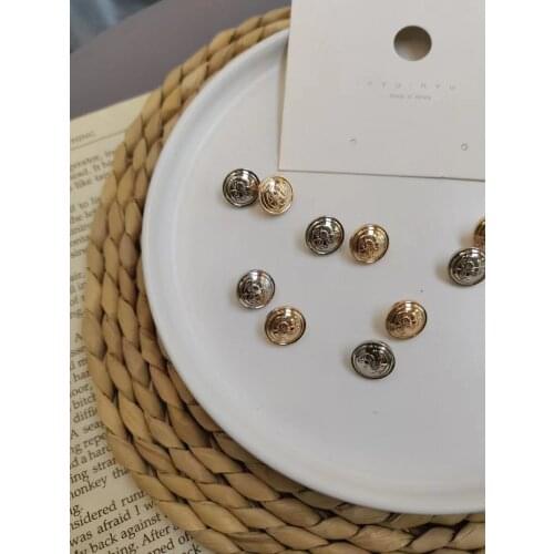 High-end metal Pearl shirt, cardigan, button, Chiffon shirt, round button collar, long sleeves, small buttons for men and women