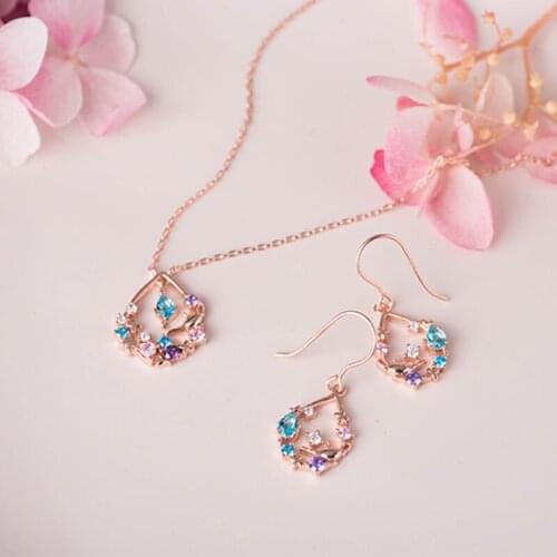 Aladdin Magic Lamp Jewelry Set Wish Lamp Necklace Pendant+Earrings Set For Women Girls Birthday Gifts Cosplay Props