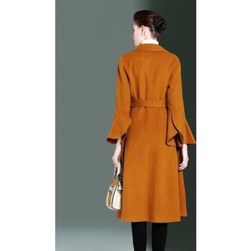100% Wool Coat Female Autumn Winter Women Double Side Woolen Coats Korean Long Jacket Casaco Feminino My