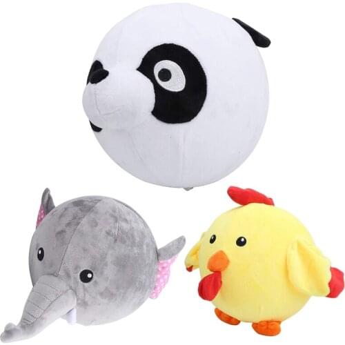 Animal Balloon Durable Inflatable Jumping Ball Animal Plush Doll Cartoon Soft Plush Toy,for Kids Gifts