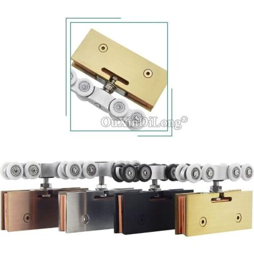 1PCS Stainless Steel Sliding Glass Door Hanging Wheels Load Bearing 100KG Door Pulley Glass Door Roller Hanging Pulley GF384