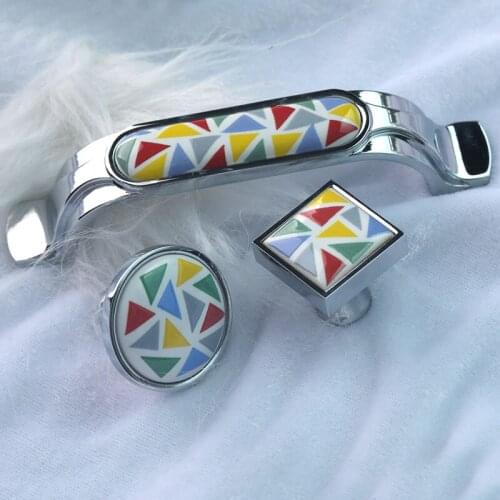 10pcs Free Shipping 5" Simple Ceramic Handle Top-Level Dresser Cabinet Pull European Wardrobe Drawer Bronze Zinc Alloy Knob 96mm