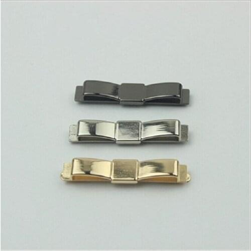 10pcs/lot new 3 color metal bowknot luggage shoes accessories DIY decorative handbags pendant hardware accessories