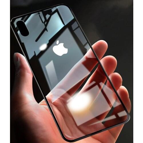 10pcs Transparent Tempered Glass Phone Case TPU frame For iPhone 11 Pro Max X/XS/XS MAX/XR 6 7 8 Plus