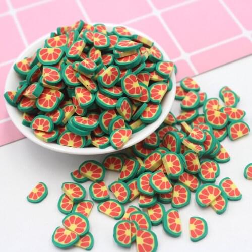 100g/Lot Guava Fruits Slices Polymer Clay Soft Pottery for Toys Decoration DIY Crafts Filler Accessories