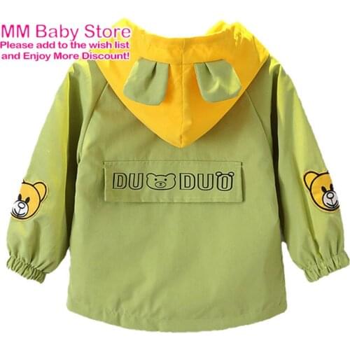 2021 Autumn Childrens Clothing Cartoon Jacket Boys Girls Baby Outing Clothes Jacket Children Hooded Zipper Cardigan Jacket