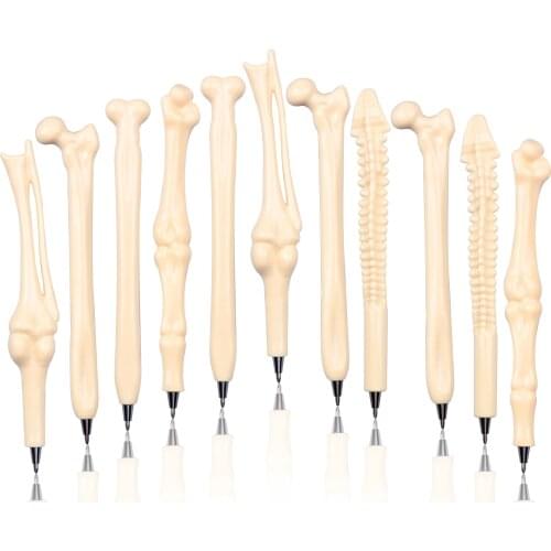 25Pcs Bone Ballpoint Pen Novelty Skeleton Bone Shaped Pens