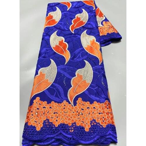 5yards Swiss Lace Fabric African Lace Faric 2021 High Quality Fashion Embroidery Dry Cotton Lace Swiss Voile Lace In Switzerland