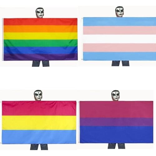 90x150 CM LGBT Gay Rainbow Pride Flag Rainbow Flag 3x5 FT Polyester standard Flag Flags Outdoor Indoor
