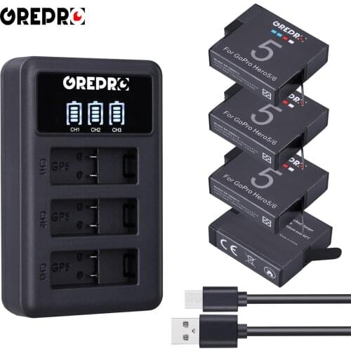 AHDBT-501 Battery for GoPro Hero 5 Black / GoPro HERO 7 Black / HERO 5/ 6 Black HERO 2018 Camera