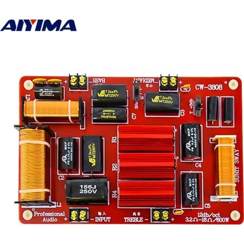 AIYIMA 600W Speaker 3 Way Crossover Treble Midrange Bass Professional Stage Speakers Crossover Filter Frequency Divider