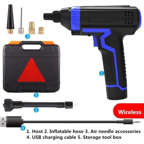 Car Air Pump Mini Wireless Portable Household Pump Inflador Electrico Tire Inflator 12v Compressor De Aire Ar Storage Tool Box