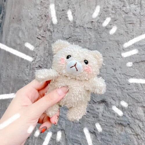 Cute Bear Bluetooth Earphone Case for AirPods Cover Lovely Plush Protective Cover for Apple Air Pods Headphone Earburd Case