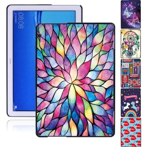 Case For Huawei MediaPad M5 Lite 10.1"/M5 10.8"/T3 8.0/T3 10 9.6"/T5 10 Old Image Pattern Tablet Anti-Dust Tablet Back Shell
