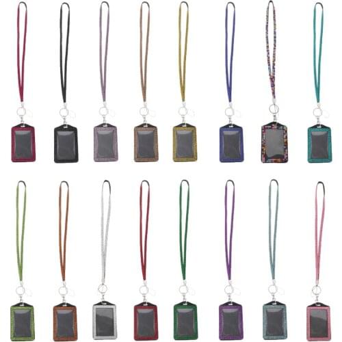 ID Badge Holder w/ Lanyard Vertical ID Business Card Office Company Supplies