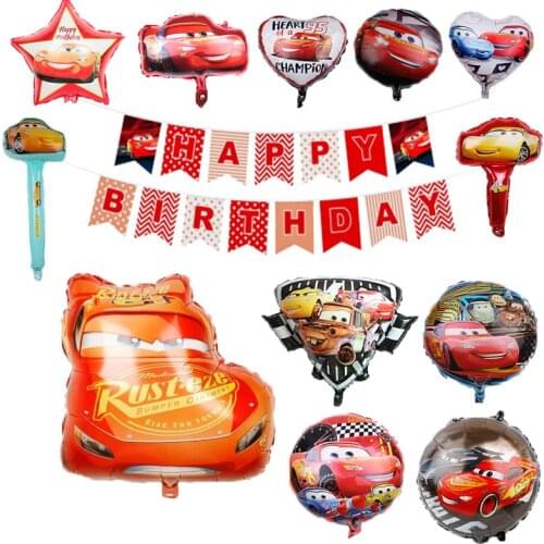 Disney Cars Lightning McQueen Theme Cartoon 18inch Aluminum Film Balloon Cartoon Birthday Party Decorations Baby Shower Supplies