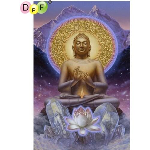 DPF DIY Snow mountain of Buddha 5D home decor diamond mosaic square diamond embroidery needlework diamond painting cross stitch