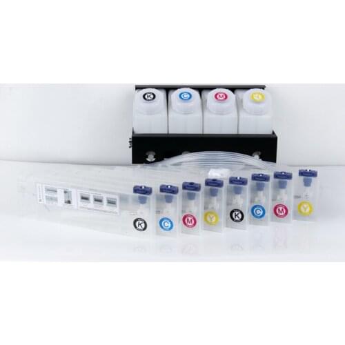 Double 4 color CISS system bulk ink system for Outdoor large format printer plotter (4 ink bottles+8 cartridges+ spare parts)