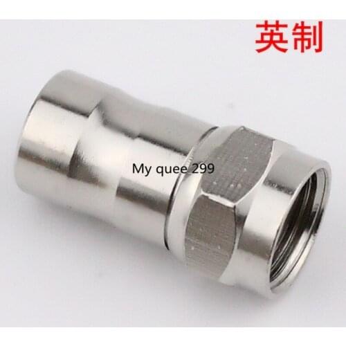 Cable TV 75-5 self - lock F head 2 block digital network cable free tool joint