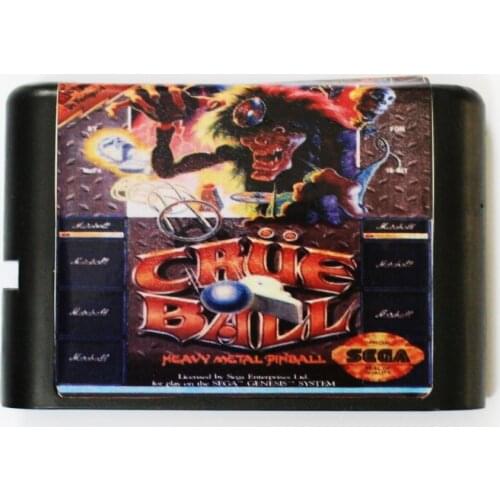 Crue Ball 16 bit MD Game Card For Sega Mega Drive For SEGA Genesis