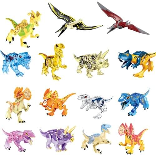 Jurassic Dinosaur Building Blocks Collection Tyrannosaurus Rex Action Figures World Park Bricks Toys Gift