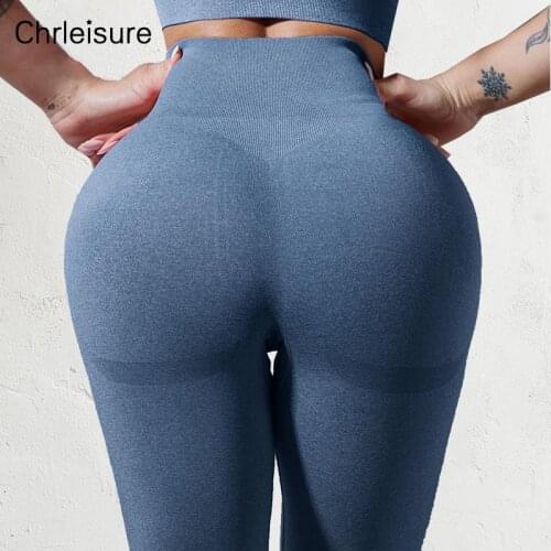 CHRLEISURE Push Up Leggings Women High Waist Fitness Workout Leggings Sports Female Training Gym Sexy Seamless Elastic Legging