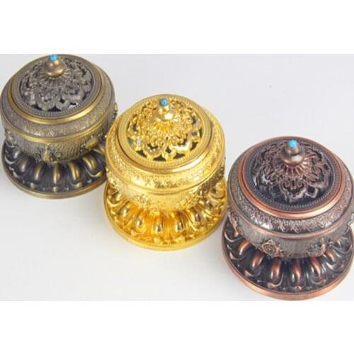 Copper Alloy Portable Incense Burner Indoor Incense Burner Buddhist Tea Ceremony Home Tea House Yoga Room Decoration Clean Air