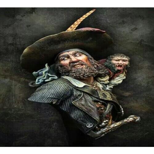 1/10 Resin bust model kit Pirate and monkey Unpainted and unassembled