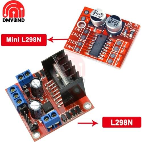L298 New Dual H Bridge DC Stepper Motor Drive Controller Board Module L298N for Stepper Motor Smart Car Robot Plug-in Capacitor