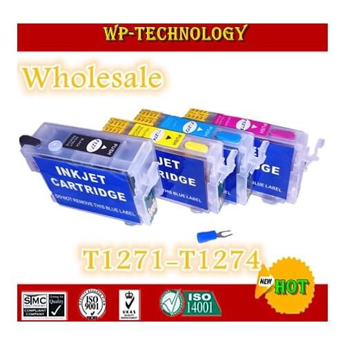 [Wholesale] Full ink Refill cartridge suit for T1271 - T1274,suit for Epson NX530/NX625 WF-3520/WF-3540/WF-7010 ,With ARC chips