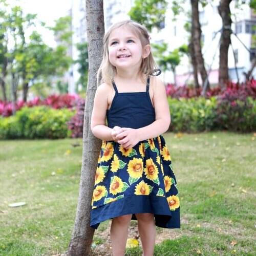 Girls Dress Summer Toddler Baby Girls Party Cotton Floral Princess Dress Children Clothes Kids Dresses For Girls 1 2 3 4 5 Year