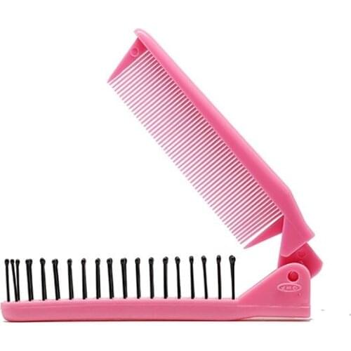 Fold Comb Portable Travel Hairdressing Comb Foldable Massage Hair Comb Anti-Static Hair Styling Tools 1 Pc Random