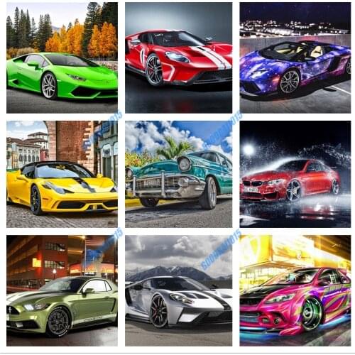 Luxury Car DIY Diamond Embroidery Full Drill 5D Diamond Painting Cross Stitch Kits Mosaic Home Decoration Art