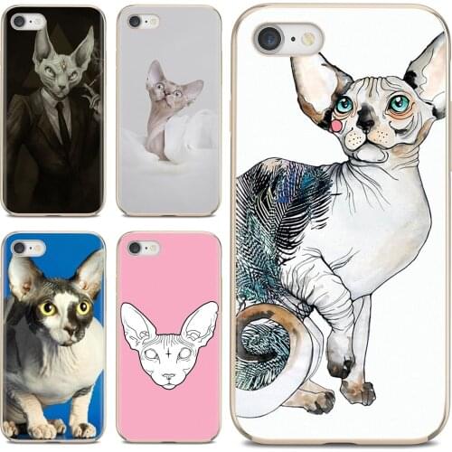 Sphynx cat Silicone Cover For Huawei Y6 Y5 2019 For Xiaomi Redmi Note 4 5 6 7 8 Pro Mi A1 A2 A3 6X 5X 7A