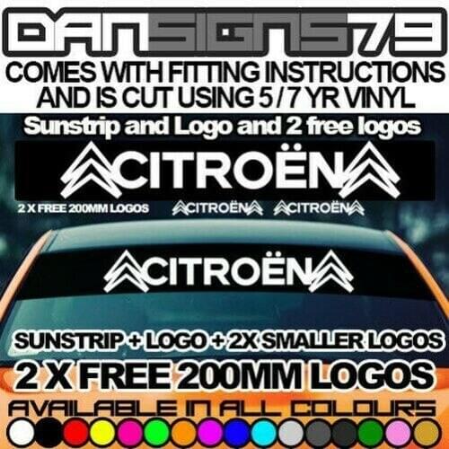 For CITROEN RACING SUNSTRIP SUN STRIP WINDOWBAND DS3 WINDOW BAND C2 C4 C3 SAXO 1